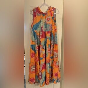 Umgee Orange Tiered Maxi Skirt Resort Wear